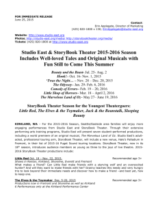 2015-16 Season Studio East StoryBook Theater Release