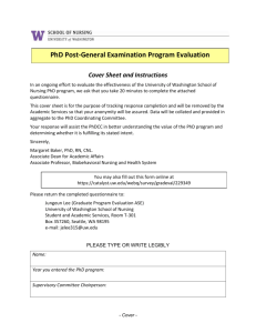 PhD Post-General Examination Program