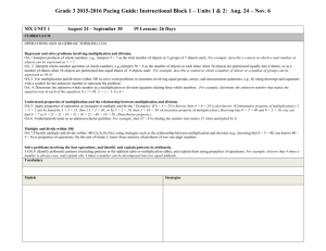 Grade 3 Pacing Guide Block 1 Unit 1