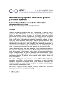 Deformational properties of unbound granular pavement materials