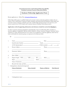 Graduate Fellowship Application Form