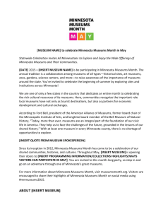 Press Release Template - Minnesota Association of Museums