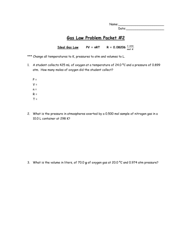 gas-law-problem-packet-2