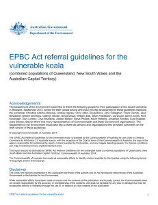 EPBC Act referral guidelines for the vulnerable koala (DOCX