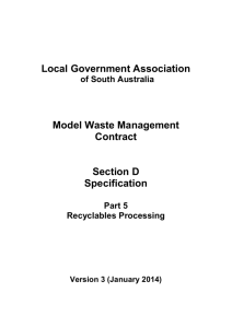 Section D - Part 5 - Recyclables Processing - January 2014