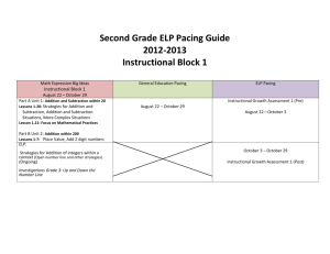 Grade 2 ELP Pacing Guide (Instructional Blocks 1-4)