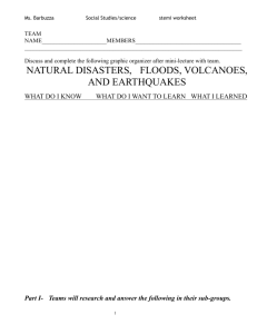 natural disasters on humans worksheets