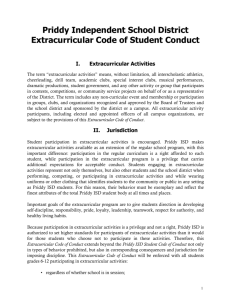 Extracurricular Code of Conduct