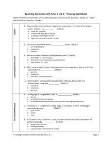 Level 1 and 2 worksheet