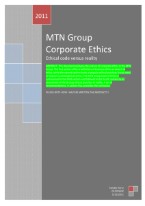 MTN Group Corporate Ethics