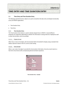 The current STRATIX Time Entry control and Time Duration control
