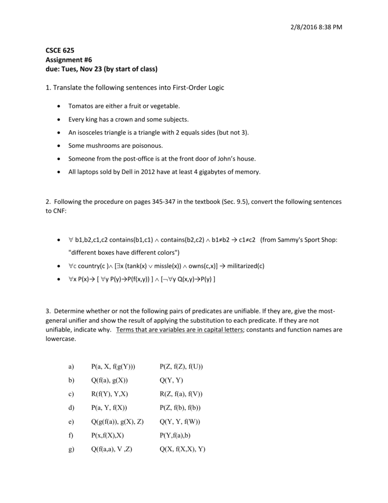 Homework 6 Due Tamu Computer Science Faculty Pages