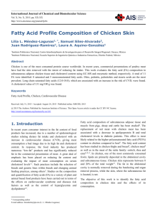 Fatty Acid Profile Composition of Chicken Skin