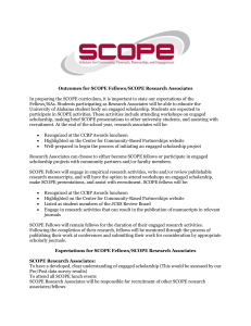 Outcomes of SCOPE fellows