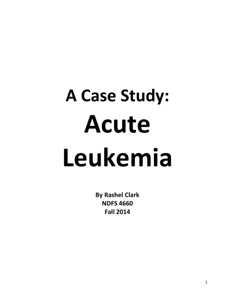 leukemia case study pdf