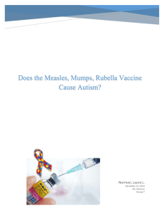 Does the measles, mumps, rubella vaccine cause autism?