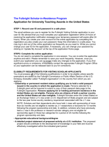 2010-2011 Application for the Fulbright Scholar Program