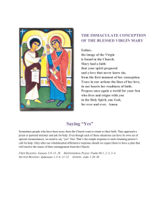 The Immaculate Conception of Mary 12-08-15