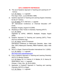 References - Systemic Approach to Teaching and Learning