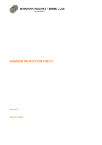 Member Protection Policy