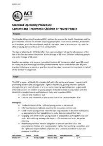 Consent For a Child or Young Person SOP