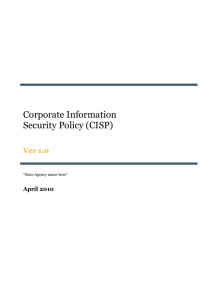 Corporate Information Security Policy (CISP) - Q-CERT