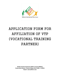 Application for Training Partners FY 2015-16
