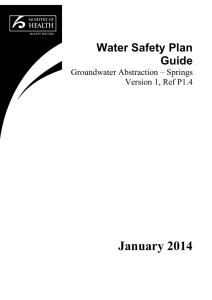 Water Safety Plan Guide: Groundwater Abstraction * Springs