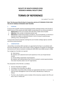 AEC Terms of Reference and Standard Operating Procedures