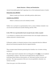 Atomic Structure – History and Introduction Ancient Greek