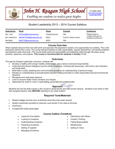 Course Syllabus - Houston Independent School District