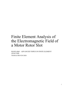 Finite Element Analysis of the Electromagnetic Field of a Motor Rotor