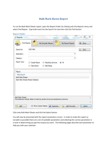 Bulk Mark Sheets Report