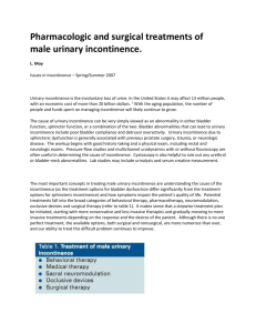 Pharmacologic and surgical treatments of male urinary incontinence