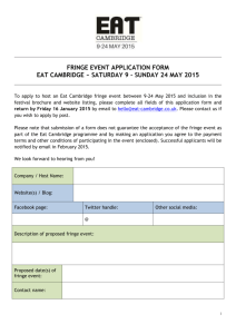Fringe Event Application Eat Cambridge 2015