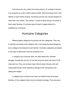 Hurricanes are very violent and strong storms. An average hurricane