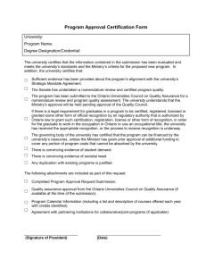 University Program Approval Submission Guideline