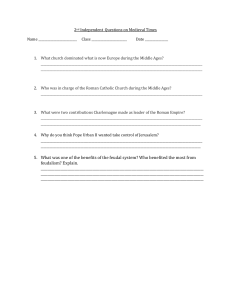 Social Studies independent questions Medival Times