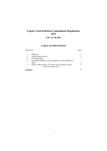 Liquor Control Reform Amendment Regulations 2015