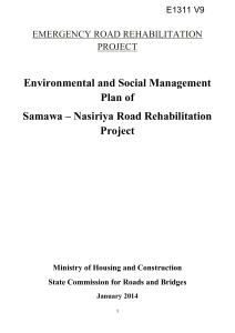 Samawa – Nasiriya Road Rehabilitation Project