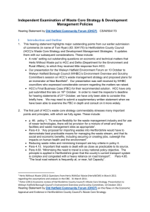 VII Seeking a waste core strategy with a least cost solution