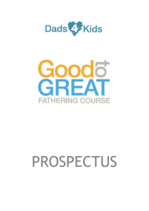 fathering course what is good to great?