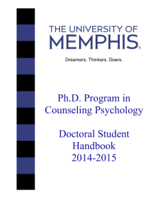 Counseling Psychology - University of Memphis