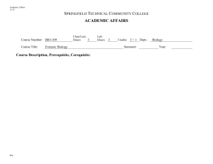 BIO-109 - Springfield Technical Community College