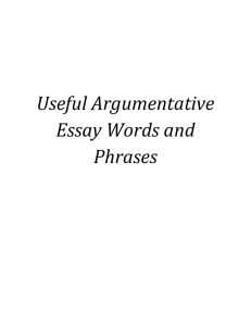Examples of Argumentative Language
