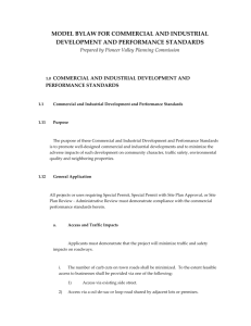 Commercial Performance Standards Model Bylaw