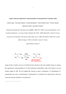 Lipase-catalyzed regioselective monoacetylation of