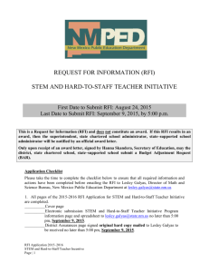 Request for Information - New Mexico State Department of Education