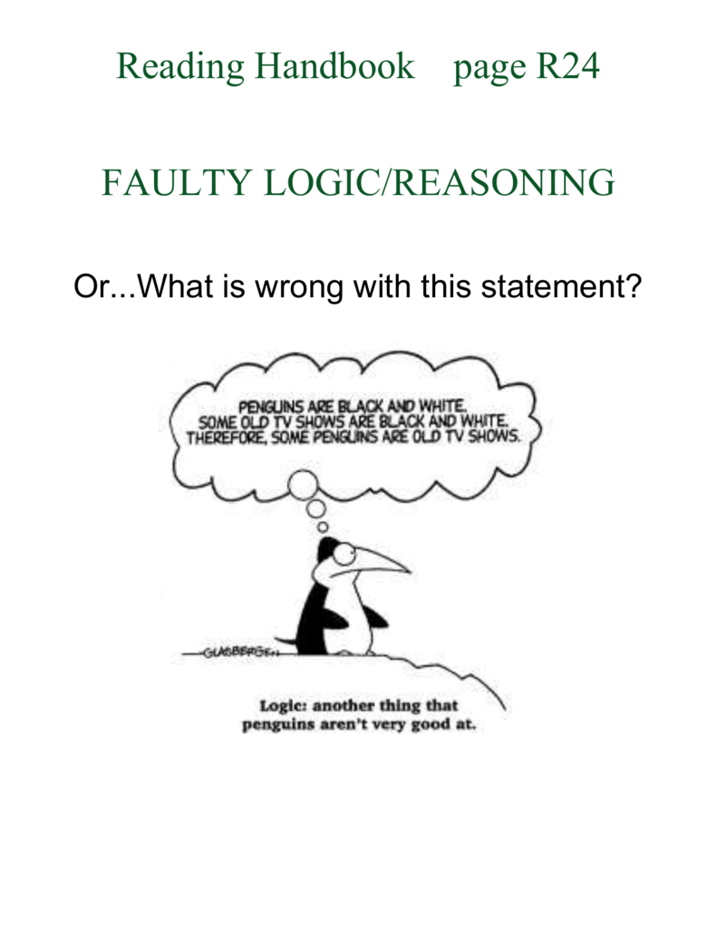 what is faulty reasoning mean