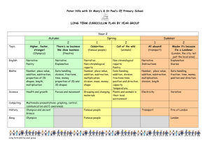 Year two planner - Peter Hills with St Mary`s & St Paul`s